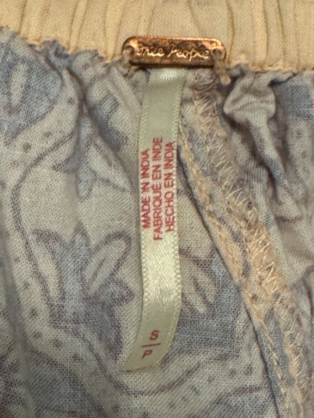 Free People Laurel Canyon Pants Medium Boho Flare Cotton EUC $128 - Picture 6 of 11